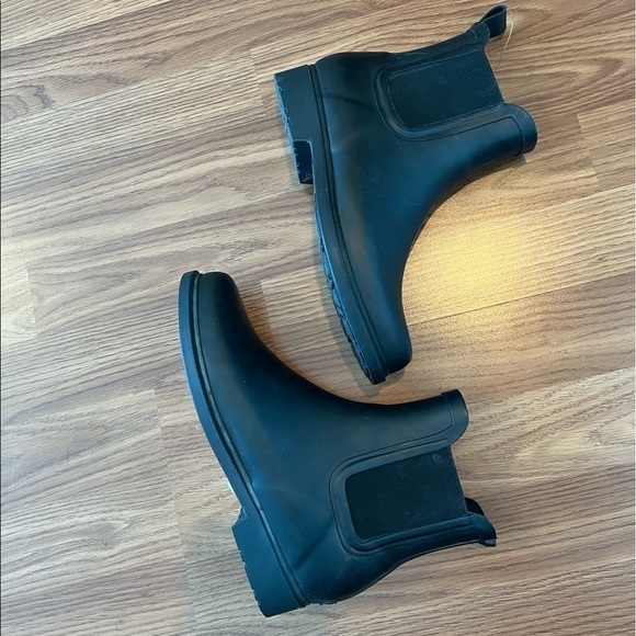 J.Crew Chelsea Rain Boots Black Size 6 - Picture 7 of 12